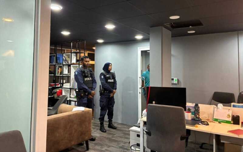 Authorities in the Maldives raided a media newsroom over allegations against the president